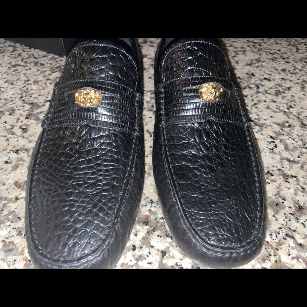 Versace Medusa Penny Loafers